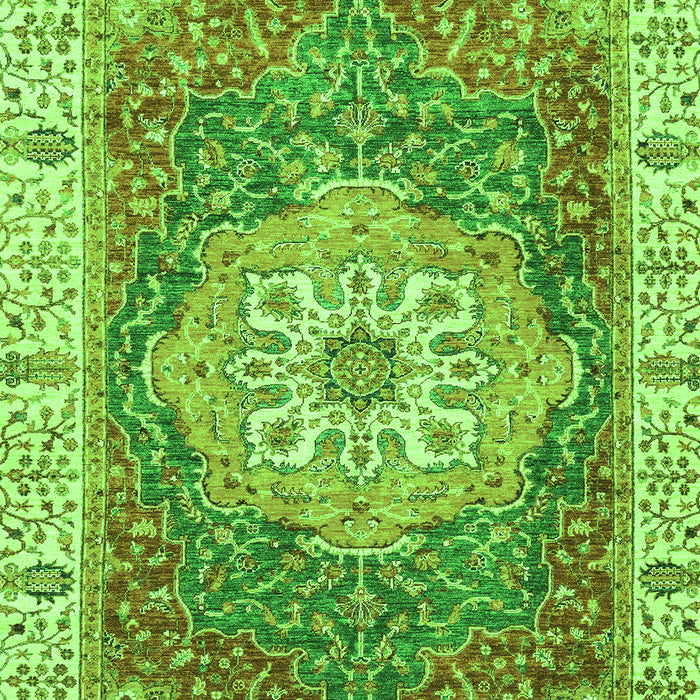 Machine Washable Oriental Green Modern Area Rugs, wshabs3383grn