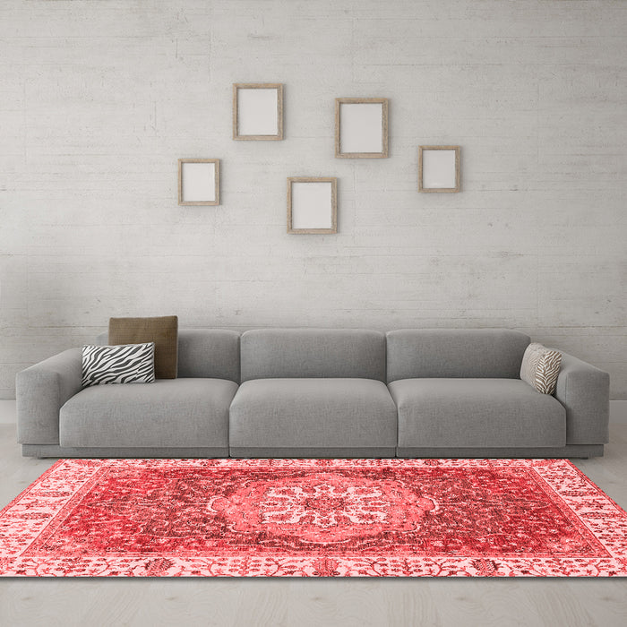 Modern Red Washable Rugs