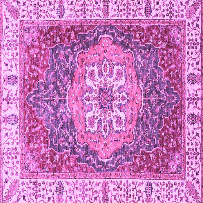 Square Machine Washable Oriental Purple Modern Area Rugs, wshabs3383pur