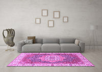 Machine Washable Oriental Purple Modern Rug, wshabs3383pur