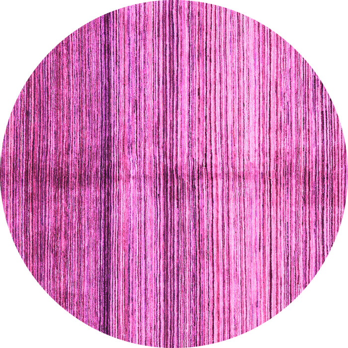 Round Oriental Pink Modern Rug, abs3384pnk