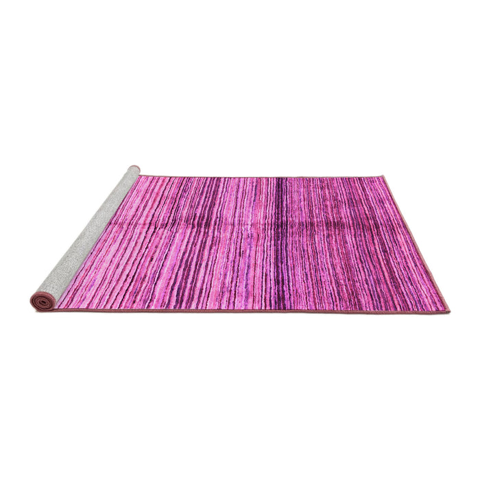 Sideview of Machine Washable Oriental Pink Modern Rug, wshabs3384pnk
