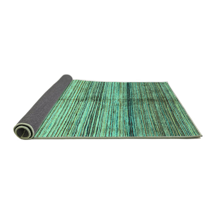 Sideview of Oriental Turquoise Modern Rug, abs3384turq