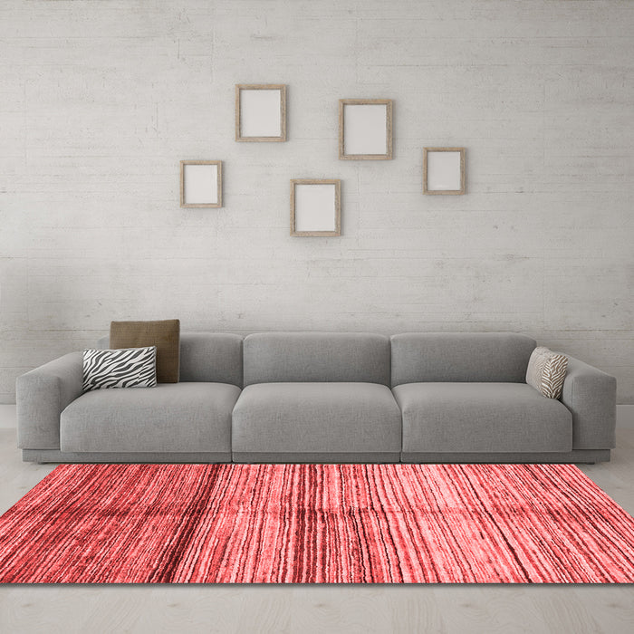 Modern Red Washable Rugs