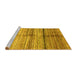 Sideview of Machine Washable Oriental Yellow Modern Rug, wshabs3384yw