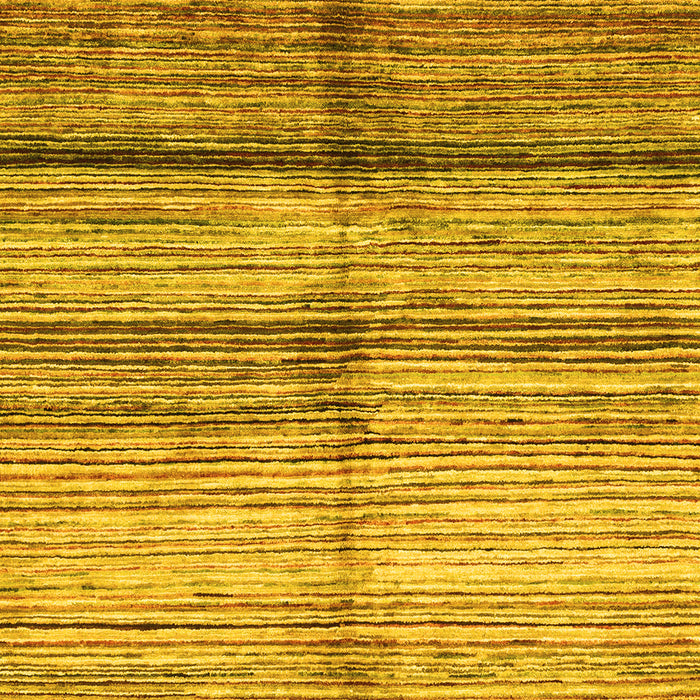 Machine Washable Oriental Yellow Modern Rug, wshabs3384yw