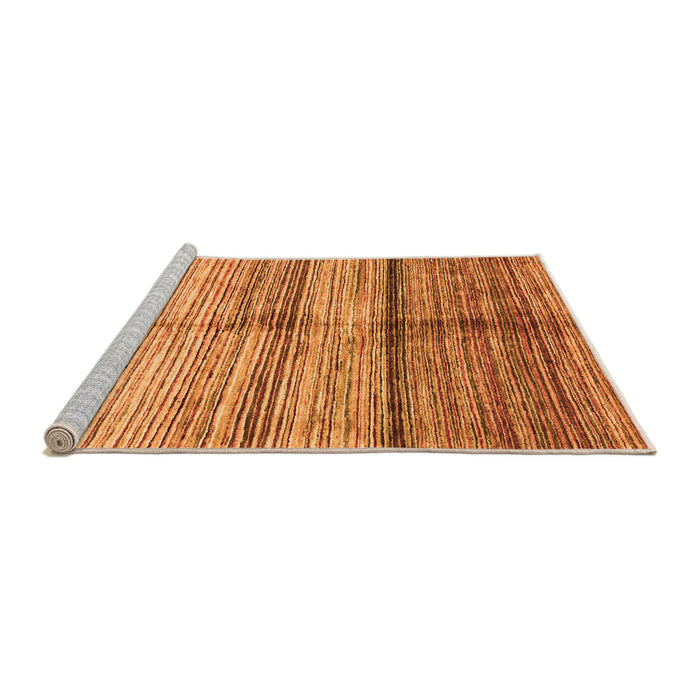 Sideview of Machine Washable Oriental Orange Modern Area Rugs, wshabs3384org