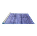 Sideview of Machine Washable Oriental Blue Modern Rug, wshabs3384blu