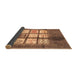 Sideview of Abstract Saddle Brown Oriental Rug, abs3385