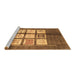 Sideview of Machine Washable Oriental Brown Modern Rug, wshabs3385brn