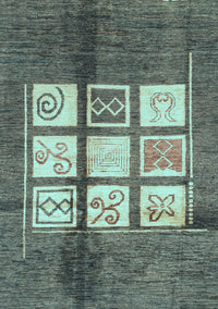 Oriental Light Blue Modern Rug, abs3385lblu