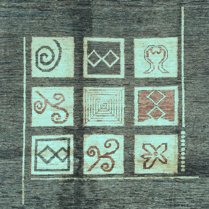 Oriental Light Blue Modern Rug, abs3385lblu