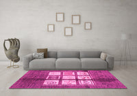 Machine Washable Oriental Pink Modern Rug, wshabs3385pnk