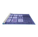 Sideview of Machine Washable Oriental Blue Modern Rug, wshabs3385blu