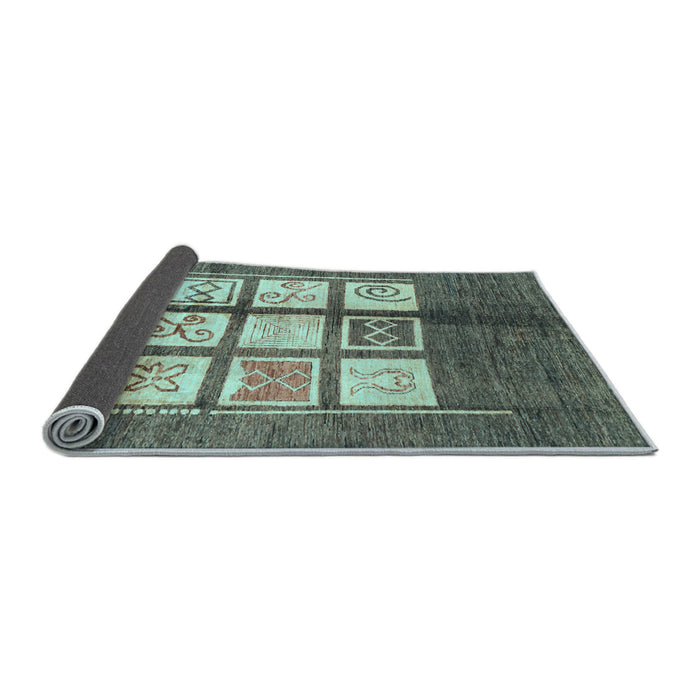 Sideview of Oriental Light Blue Modern Rug, abs3385lblu