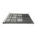 Sideview of Machine Washable Oriental Gray Modern Rug, wshabs3385gry