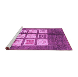 Sideview of Machine Washable Oriental Purple Modern Area Rugs, wshabs3385pur
