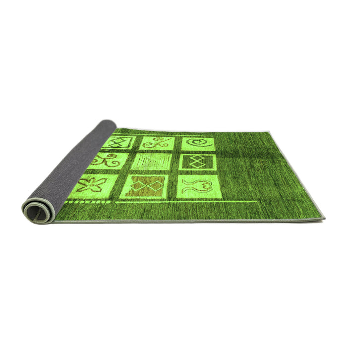 Sideview of Oriental Green Modern Rug, abs3385grn