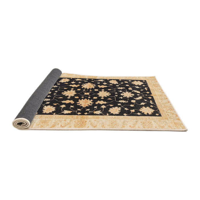 Sideview of Abstract Dark Brown Oriental Rug, abs3386