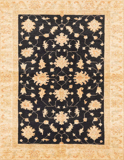 Abstract Dark Brown Oriental Rug, abs3386