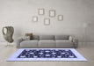 Machine Washable Oriental Blue Modern Rug in a Living Room, wshabs3386blu