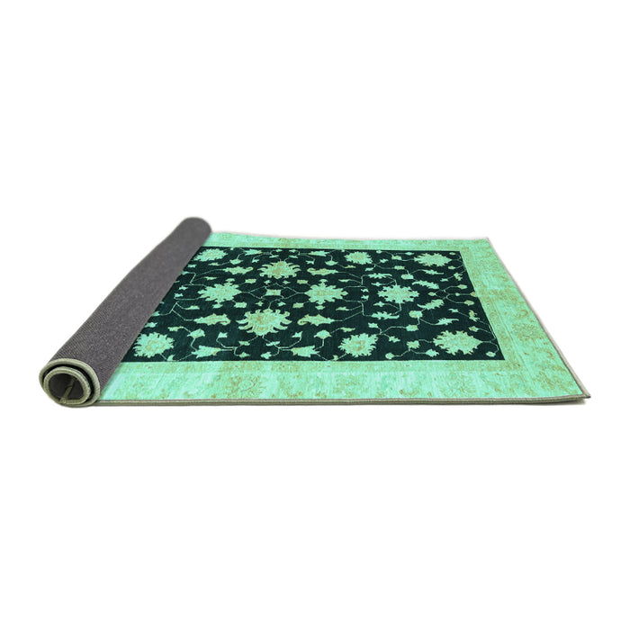Sideview of Oriental Turquoise Modern Rug, abs3386turq