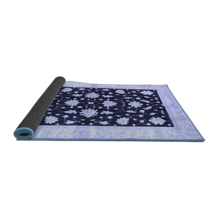 Sideview of Oriental Blue Modern Rug, abs3386blu