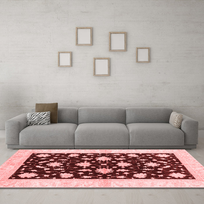 Modern Red Washable Rugs