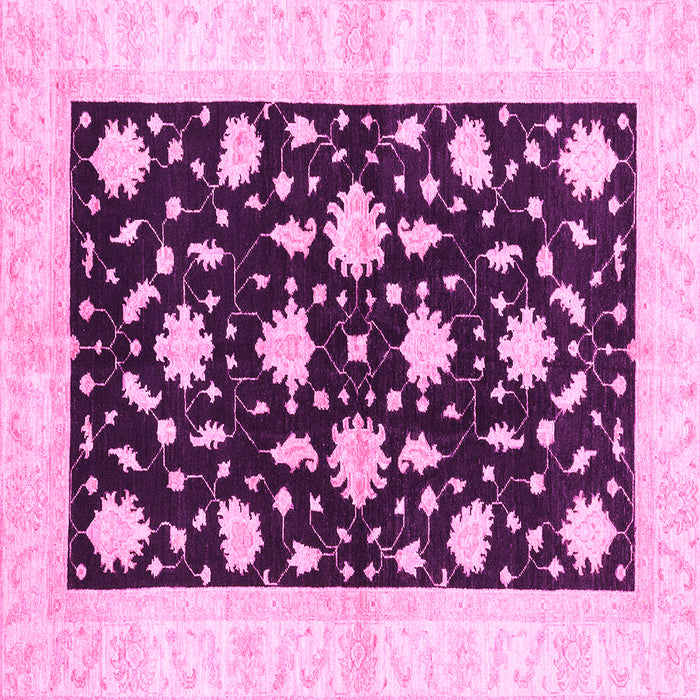 Square Oriental Pink Modern Rug, abs3386pnk