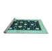 Sideview of Machine Washable Oriental Light Blue Modern Rug, wshabs3386lblu