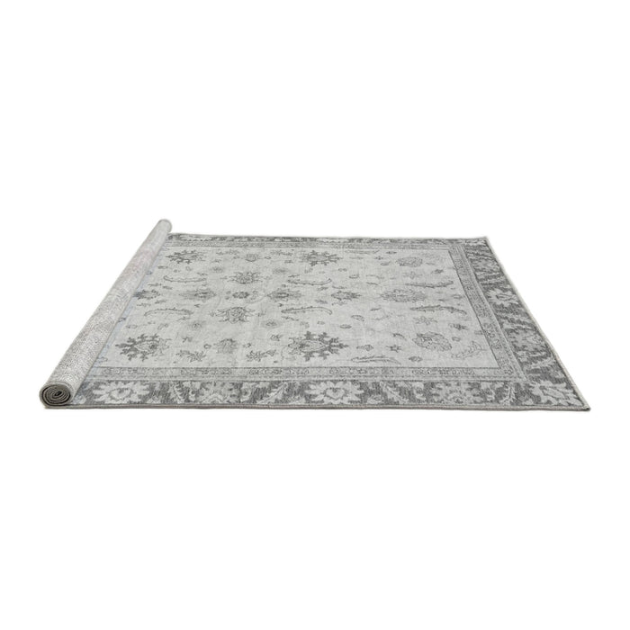 Sideview of Machine Washable Oriental Gray Modern Rug, wshabs3387gry