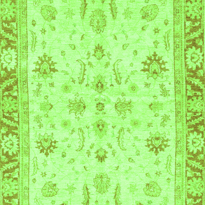 Machine Washable Oriental Green Modern Area Rugs, wshabs3387grn