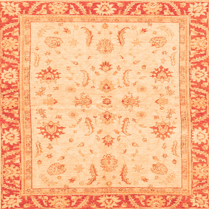 Square Oriental Orange Modern Rug, abs3387org