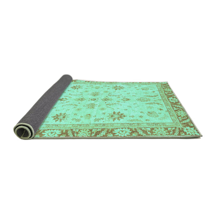 Sideview of Oriental Turquoise Modern Rug, abs3387turq