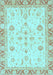 Machine Washable Oriental Light Blue Modern Rug, wshabs3387lblu