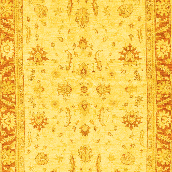 Machine Washable Oriental Yellow Modern Rug, wshabs3387yw