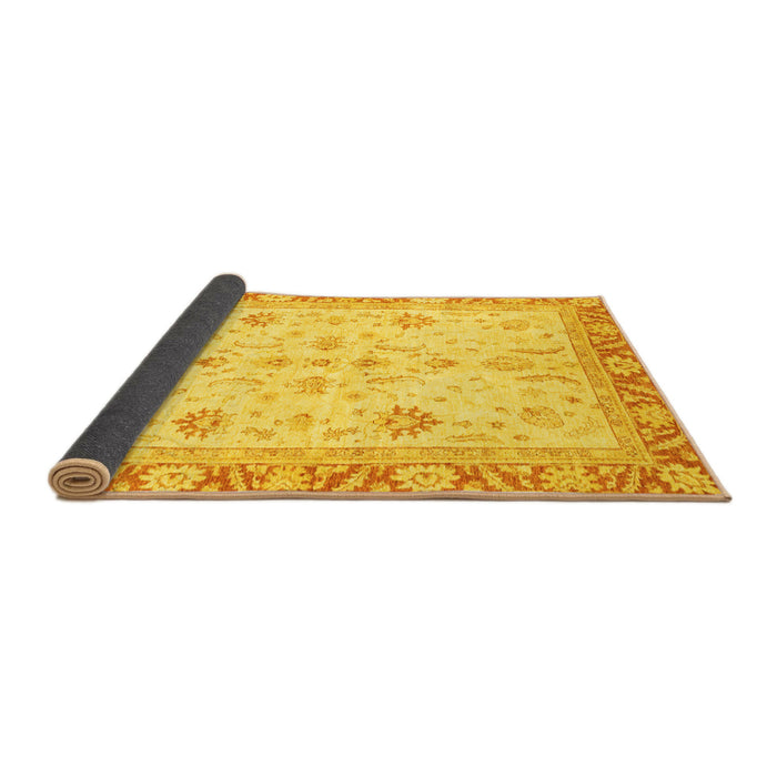 Sideview of Oriental Yellow Modern Rug, abs3387yw