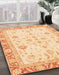 Machine Washable Abstract Brown Gold Rug in a Family Room, wshabs3387