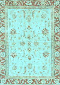 Oriental Light Blue Modern Rug, abs3387lblu