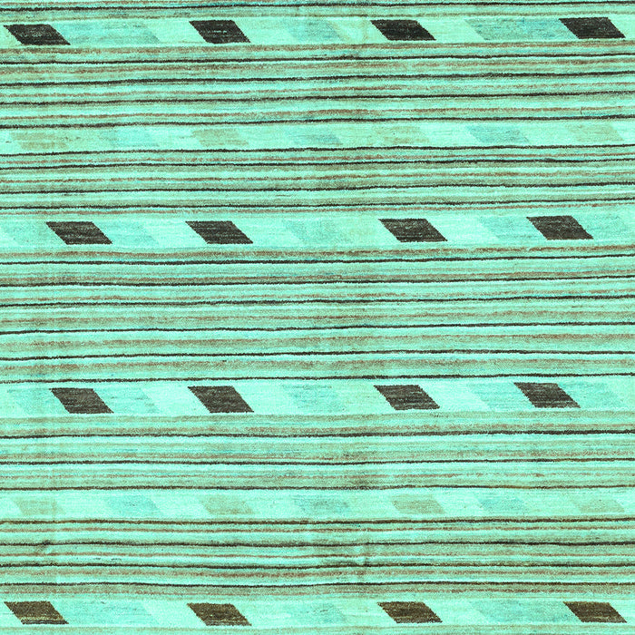 Machine Washable Oriental Turquoise Modern Area Rugs, wshabs3388turq