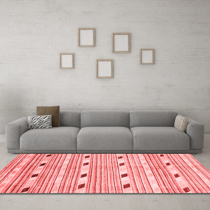 Modern Red Washable Rugs