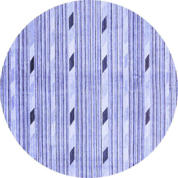 Round Oriental Blue Modern Rug, abs3388blu