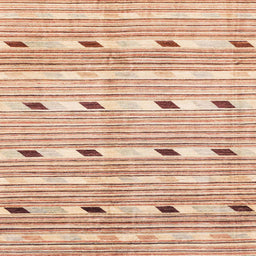 Square Abstract Orange Oriental Rug, abs3388