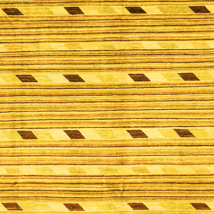 Machine Washable Oriental Yellow Modern Rug, wshabs3388yw