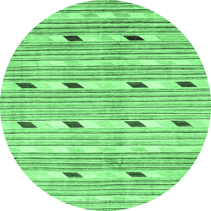 Round Oriental Emerald Green Modern Rug, abs3388emgrn