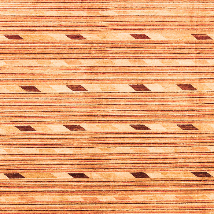 Square Machine Washable Oriental Orange Modern Area Rugs, wshabs3388org