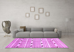Machine Washable Oriental Purple Modern Area Rugs in a Living Room, wshabs3388pur