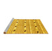 Sideview of Machine Washable Oriental Yellow Modern Rug, wshabs3388yw