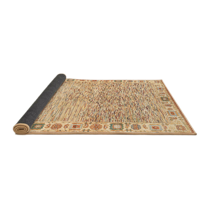 Sideview of Abstract Orange Oriental Rug, abs3389