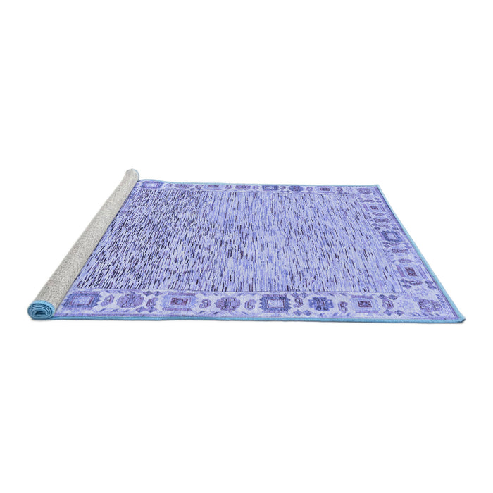 Sideview of Machine Washable Oriental Blue Modern Rug, wshabs3389blu